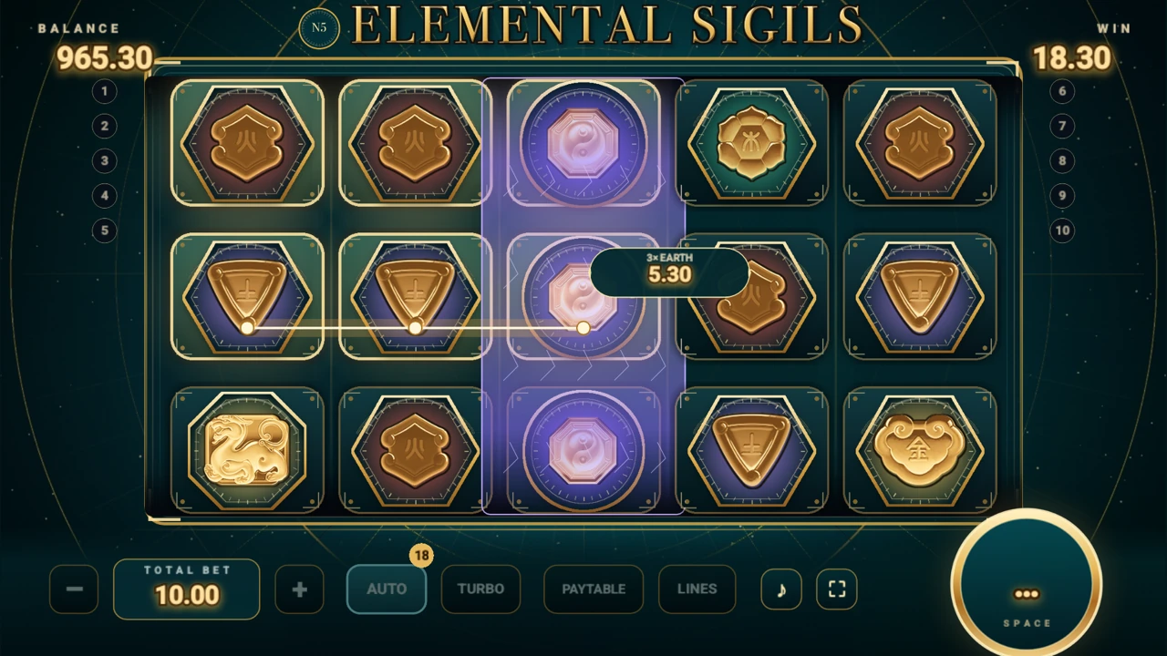 N5 Elemental Sigils Wild respin win